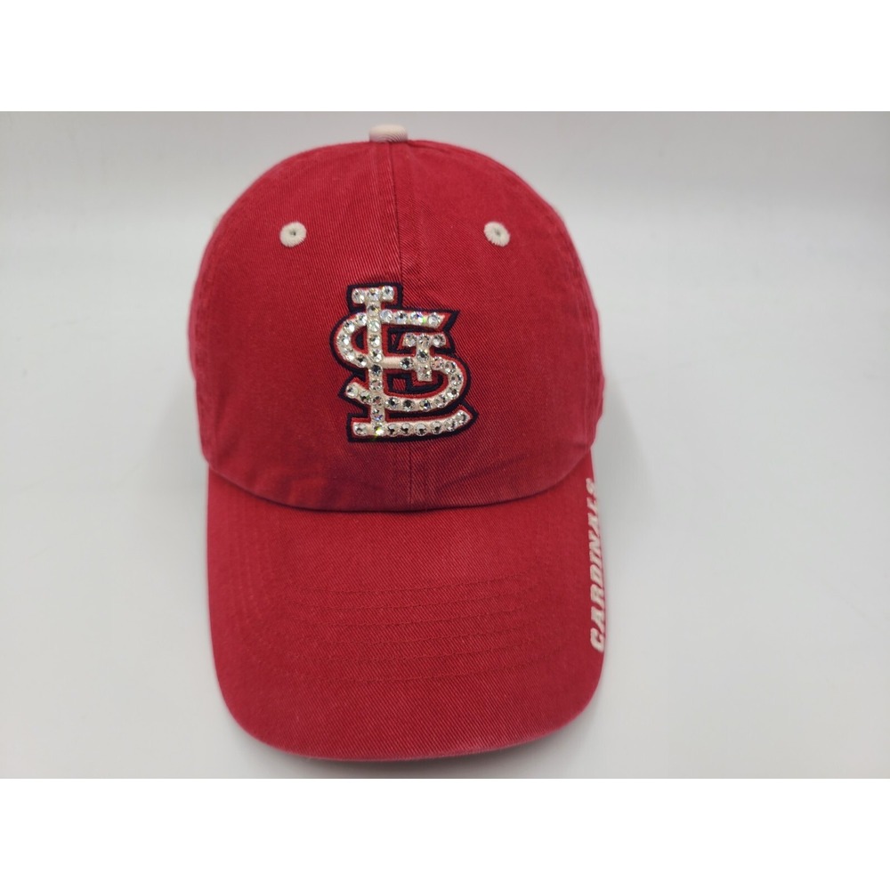 Women St Louis Cardinals 47 Brand Bedazzled Strapback Adjustable Hat Cap MLB Red